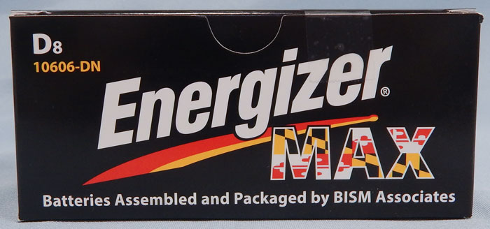 D batteries - Energizer Max packaged by BISM